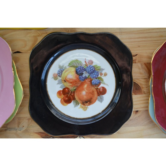 Vintage M&R France Hand-Painted Fruit Plates (Set of 7) - Picture 4 of 8